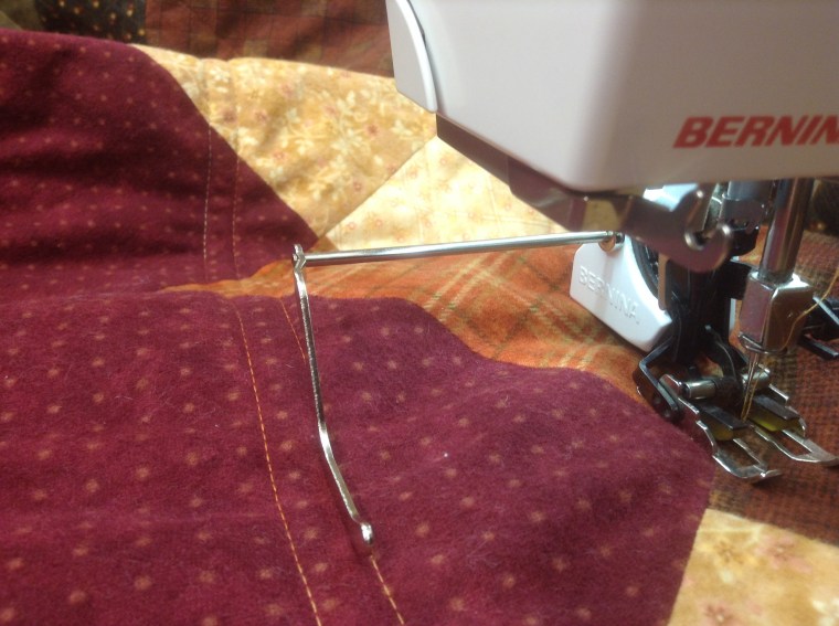 6.  Buzy quilting a flannel quilt for my son.